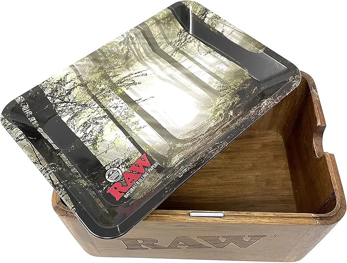 RAW Wooden Cache Box w/ Smokey Forest Tray - Image 2