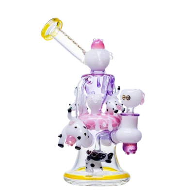 Cheech 11″ Glass Milky Cow Dab Rig
