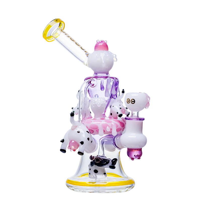 Cheech 11" Glass Milky Cow Dab Rig