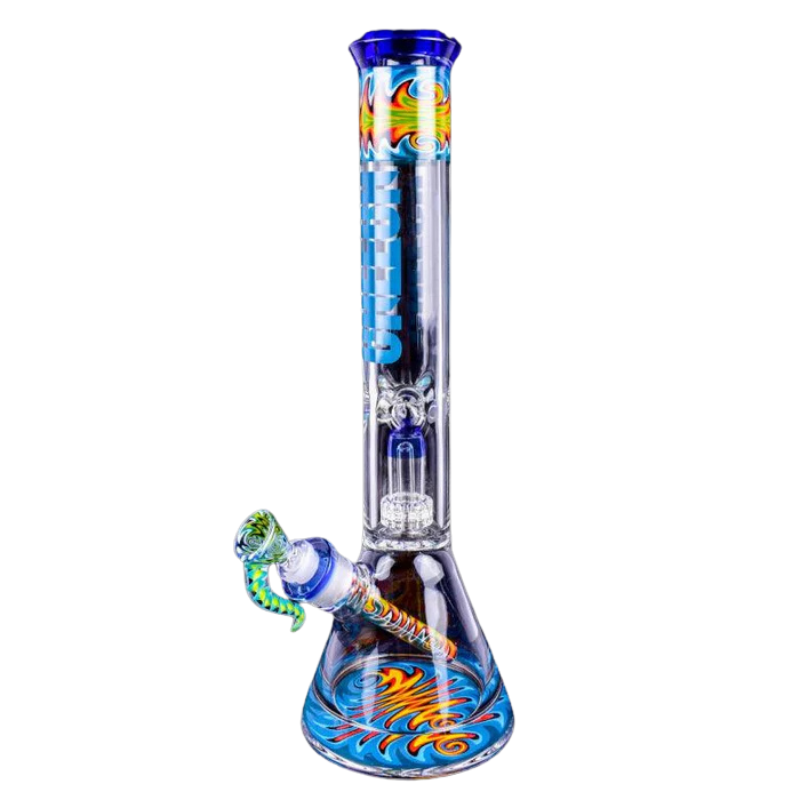 Cheech Glass 16" Thick Wig Wag Beaker Bong