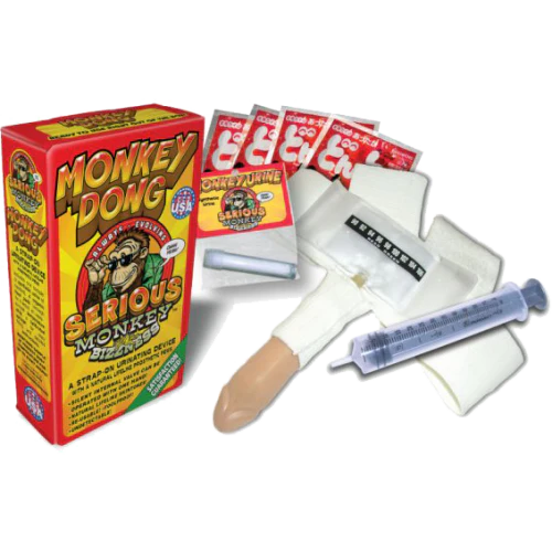 Monkey Dong Novelty Strap-On Fake Urine Device