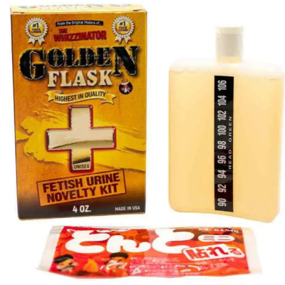 Whizzinator Golden Flask 4oz Fetish Novelty Kit