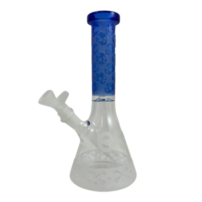 Cheech Glass 10″ Skulls Sandblasted Bong