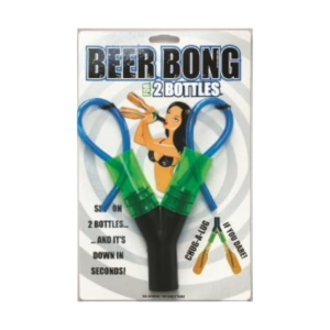 Plastic Double Drinking Beer Bong Funnel