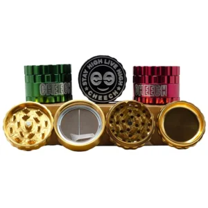 Cheech 63mm 4-Pc Logo Aluminium Grinder