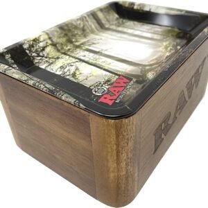 RAW Wooden Cache Box w/ Smokey Forest Tray