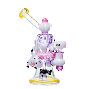 Cheech 11″ Glass Milky Cow Dab Rig
