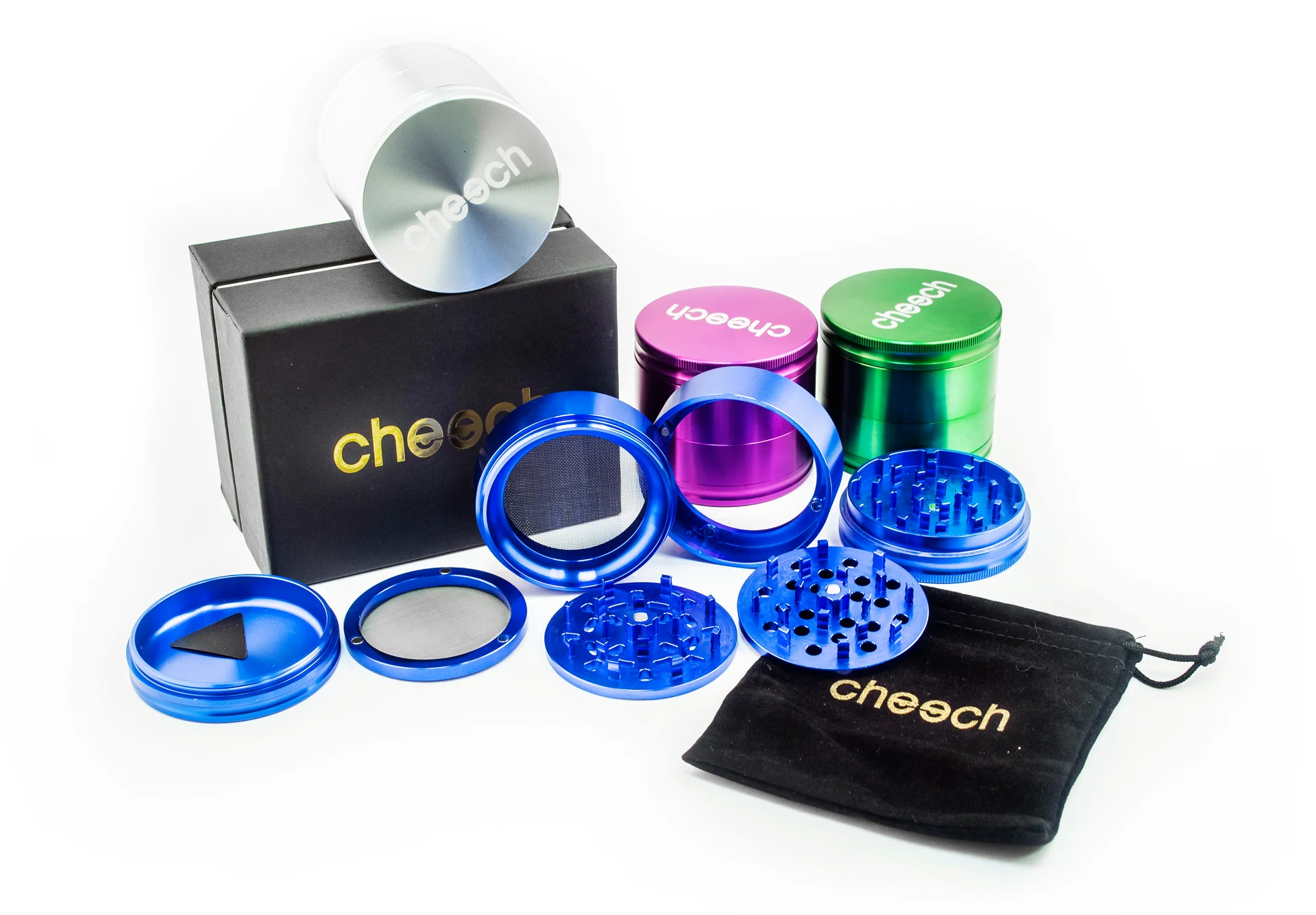 Cheech 70mm 4-Pc CNC Aluminium Grinder