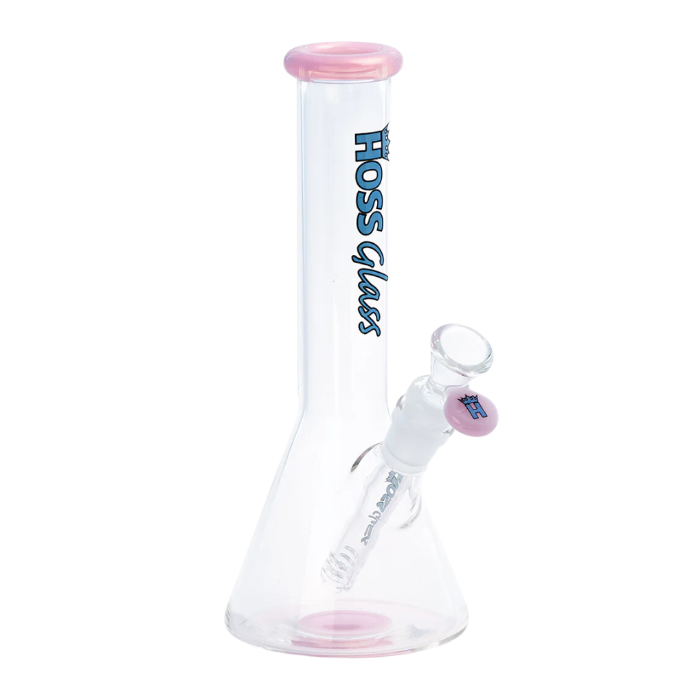 Hoss Glass 9" Mini Beaker - Milk Pink
