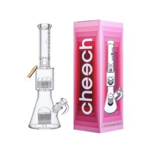 Cheech Glass 8” Double Tree Perc Bong – Clear