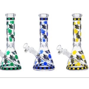 10″ Bee Decal Assorted Beaker Bong