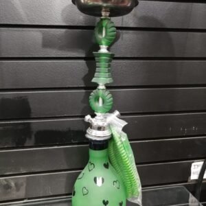Zanobia 24″  Hookah with green hearts