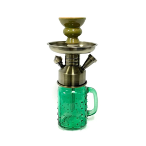 Zanobia 12″ Mason Jar Hookah w/ Hose & Ceramic Bowl