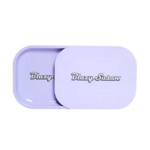 Blazy Susan Rolling Tray with Lid Purple