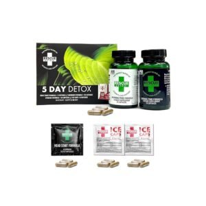 Rescue Detox 5 Day Detox Kit – 72ct Capsules | Comprehensive Full Body Cleanse with Bonus Instant ICE Caps