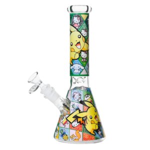 10″ 5mm Cartoon Collage Beaker