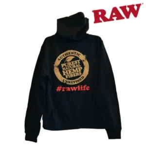 Raw Black Zipper Women’s Hoodie